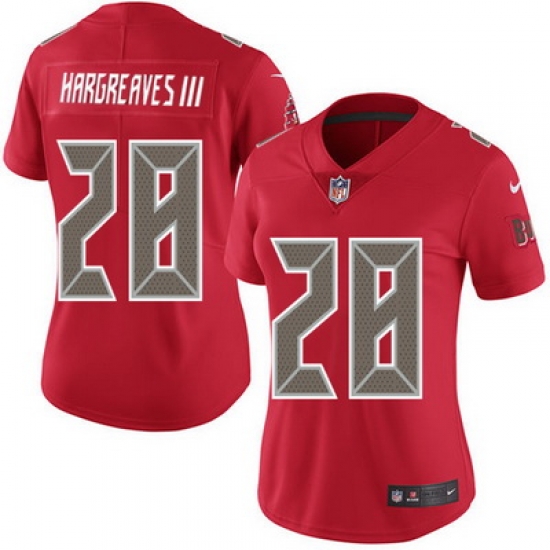 Nike Buccaneers #28 Vernon Hargreaves III Red Womens Stitched NFL Limited Rush Jersey Nike Buccaneers #28 Vernon Hargreaves III Red Womens Stitched NFL Limited Rush Jersey