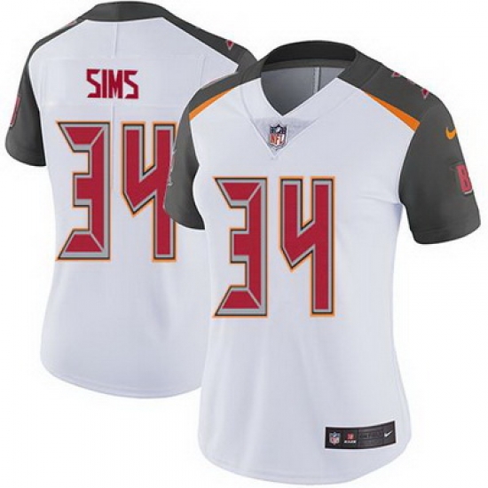 Nike Buccaneers #34 Charles Sims White Womens Stitched NFL Vapor Untouchable Limited Jersey Nike Buccaneers #34 Charles Sims White Womens Stitched NFL Vapor Untouchable Limited Jersey