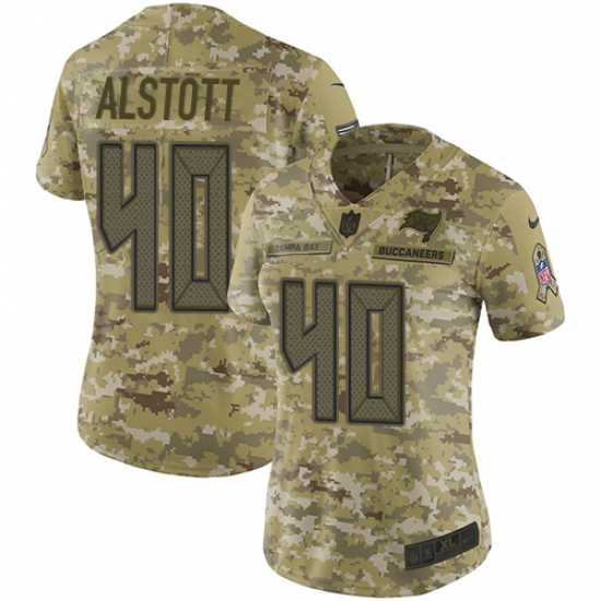 Nike Buccaneers #40 Mike Alstott Camo Women Stitched NFL Limited 2018 Salute to Service Jersey Nike Buccaneers #40 Mike Alstott Camo Women Stitched NFL Limited 2018 Salute to Service Jersey