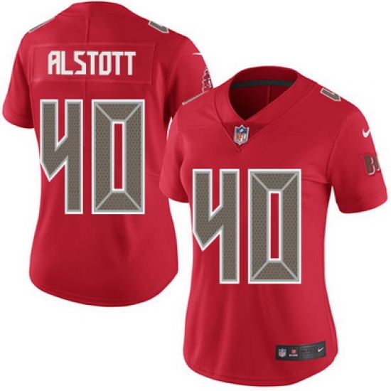 Nike Buccaneers #40 Mike Alstott Red Womens Stitched NFL Limited Rush Jersey Nike Buccaneers #40 Mike Alstott Red Womens Stitched NFL Limited Rush Jersey
