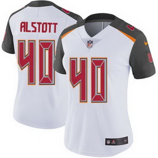 Nike Buccaneers #40 Mike Alstott White Womens Stitched NFL Vapor Untouchable Limited Jersey Nike Buccaneers #40 Mike Alstott White Womens Stitched NFL Vapor Untouchable Limited Jersey
