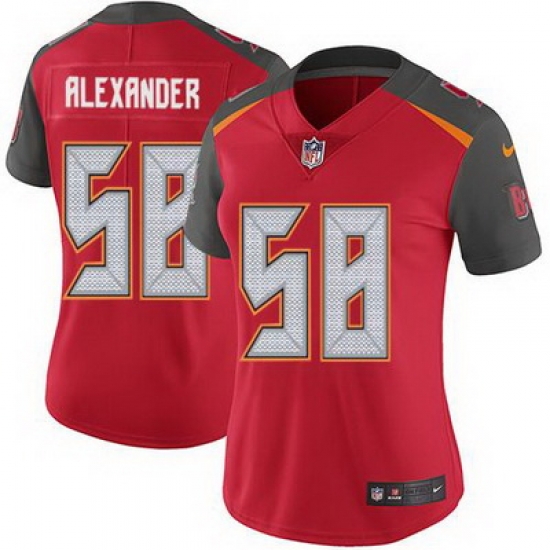 Nike Buccaneers #58 Kwon Alexander Red Team Color Womens Stitched NFL Vapor Untouchable Limited Jersey Nike Buccaneers #58 Kwon Alexander Red Team Color Womens Stitched NFL Vapor Untouchable Limited Jersey