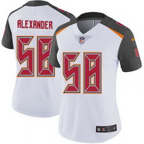 Nike Buccaneers #58 Kwon Alexander White Womens Stitched NFL Vapor Untouchable Limited Jersey Nike Buccaneers #58 Kwon Alexander White Womens Stitched NFL Vapor Untouchable Limited Jersey
