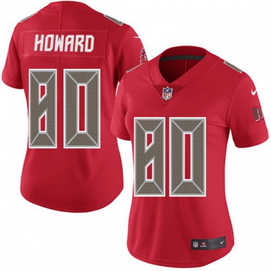 Nike Buccaneers #80 O J Howard Red Womens Stitched NFL Limited Rush Jersey Nike Buccaneers #80 O J Howard Red Womens Stitched NFL Limited Rush Jersey