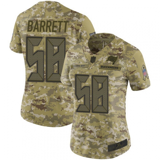 Women Buccaneers 58 Shaquil Barrett Camo Stitched Football Limited 2018 Salute to Service Jersey Women Buccaneers 58 Shaquil Barrett Camo Stitched Football Limited 2018 Salute to Service Jersey
