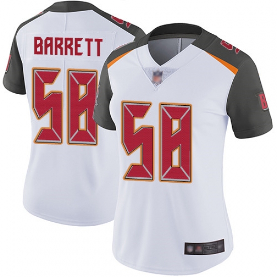 Women Buccaneers 58 Shaquil Barrett White Stitched Football Vapor Untouchable Limited Jersey Women Buccaneers 58 Shaquil Barrett White Stitched Football Vapor Untouchable Limited Jersey
