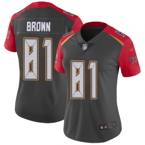 Women Nike Tampa Bay Buccaneers 81 Antonio Brown Gray Women Stitched NFL Limited Inverted Legend Jersey Women Nike Tampa Bay Buccaneers 81 Antonio Brown Gray Women Stitched NFL Limited Inverted Legend Jersey