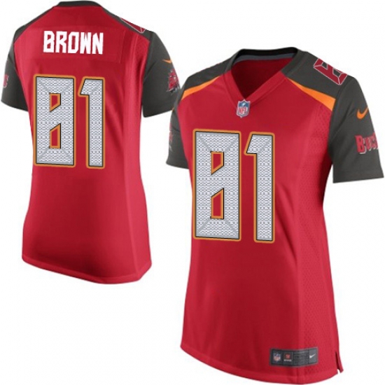 Women Nike Tampa Bay Buccaneers 81 Antonio Brown Red Team Color Women Stitched NFL New Elite Jersey Women Nike Tampa Bay Buccaneers 81 Antonio Brown Red Team Color Women Stitched NFL New Elite Jersey