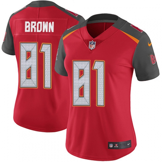 Women Nike Tampa Bay Buccaneers 81 Antonio Brown Red Team Color Women Stitched NFL Vapor Untouchable Limited Jersey Women Nike Tampa Bay Buccaneers 81 Antonio Brown Red Team Color Women Stitched NFL Vapor Untouchable Limited Jersey