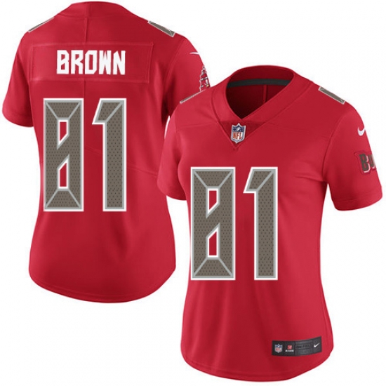 Women Nike Tampa Bay Buccaneers 81 Antonio Brown Red Women Stitched NFL Limited Rush Jersey Women Nike Tampa Bay Buccaneers 81 Antonio Brown Red Women Stitched NFL Limited Rush Jersey