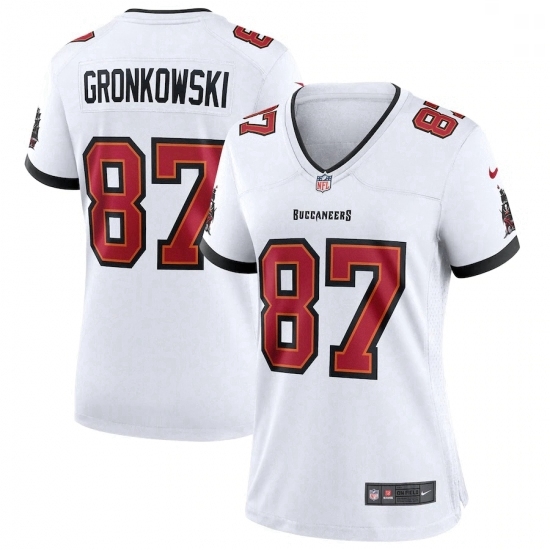 Women Tampa Bay Buccaneers #87 Rob Gronkowski Nike White Game Jersey Women Tampa Bay Buccaneers #87 Rob Gronkowski Nike White Game Jersey