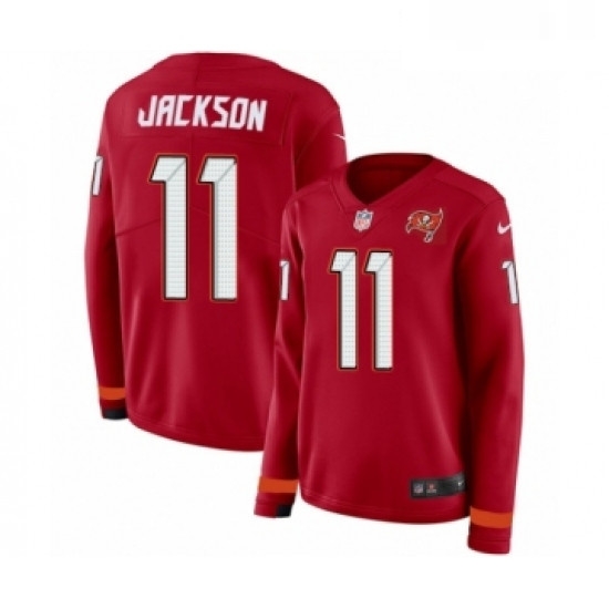 Womens Nike Tampa Bay Buccaneers 11 DeSean Jackson Limited Red Therma Long Sleeve NFL Jersey Womens Nike Tampa Bay Buccaneers 11 DeSean Jackson Limited Red Therma Long Sleeve NFL Jersey