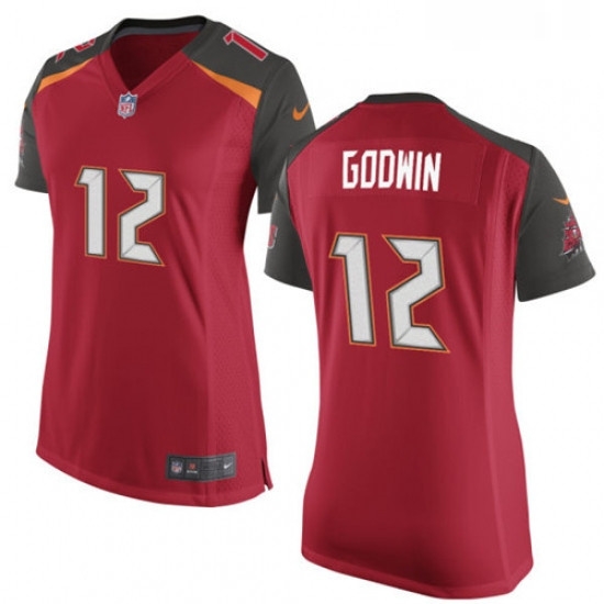 Womens Nike Tampa Bay Buccaneers 12 Chris Godwin Game Red Team Color NFL Jersey Womens Nike Tampa Bay Buccaneers 12 Chris Godwin Game Red Team Color NFL Jersey