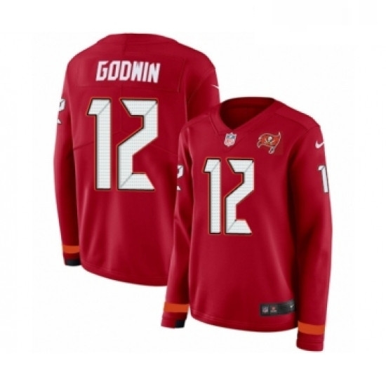 Womens Nike Tampa Bay Buccaneers 12 Chris Godwin Limited Red Therma Long Sleeve NFL Jersey Womens Nike Tampa Bay Buccaneers 12 Chris Godwin Limited Red Therma Long Sleeve NFL Jersey