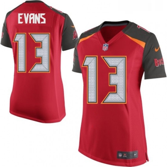Womens Nike Tampa Bay Buccaneers 13 Mike Evans Game Red Team Color NFL Jersey Womens Nike Tampa Bay Buccaneers 13 Mike Evans Game Red Team Color NFL Jersey