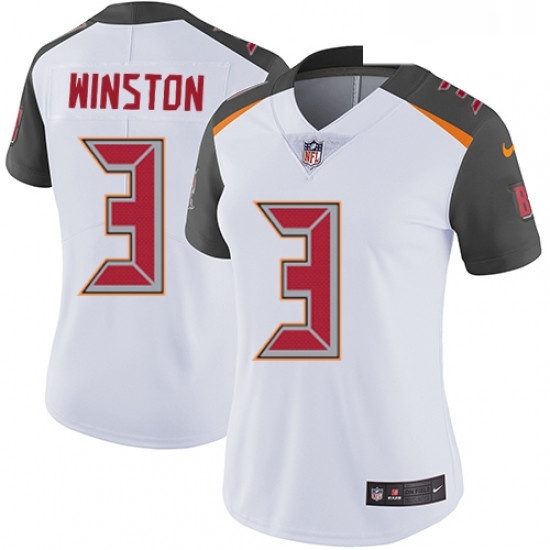 Womens Nike Tampa Bay Buccaneers 3 Jameis Winston Elite White NFL Jersey Womens Nike Tampa Bay Buccaneers 3 Jameis Winston Elite White NFL Jersey