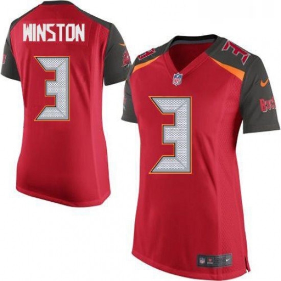 Womens Nike Tampa Bay Buccaneers 3 Jameis Winston Game Red Team Color NFL Jersey Womens Nike Tampa Bay Buccaneers 3 Jameis Winston Game Red Team Color NFL Jersey