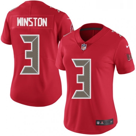 Womens Nike Tampa Bay Buccaneers 3 Jameis Winston Limited Red Rush Vapor Untouchable NFL Jersey Womens Nike Tampa Bay Buccaneers 3 Jameis Winston Limited Red Rush Vapor Untouchable NFL Jersey