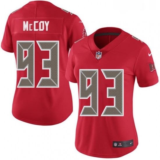 Womens Nike Tampa Bay Buccaneers 93 Gerald McCoy Limited Red Rush Vapor Untouchable NFL Jersey Womens Nike Tampa Bay Buccaneers 93 Gerald McCoy Limited Red Rush Vapor Untouchable NFL Jersey