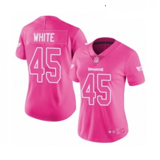 Womens Tampa Bay Buccaneers 45 Devin White Limited Pink Rush Fashion Football Jersey Womens Tampa Bay Buccaneers 45 Devin White Limited Pink Rush Fashion Football Jersey