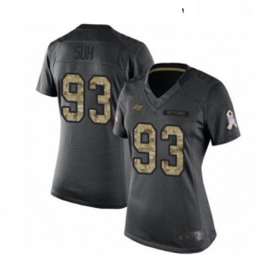 Womens Tampa Bay Buccaneers 93 Ndamukong Suh Limited Black 2016 Salute to Service Football Jersey Womens Tampa Bay Buccaneers 93 Ndamukong Suh Limited Black 2016 Salute to Service Football Jersey