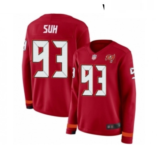Womens Tampa Bay Buccaneers 93 Ndamukong Suh Limited Red Therma Long Sleeve Football Jersey Womens Tampa Bay Buccaneers 93 Ndamukong Suh Limited Red Therma Long Sleeve Football Jersey