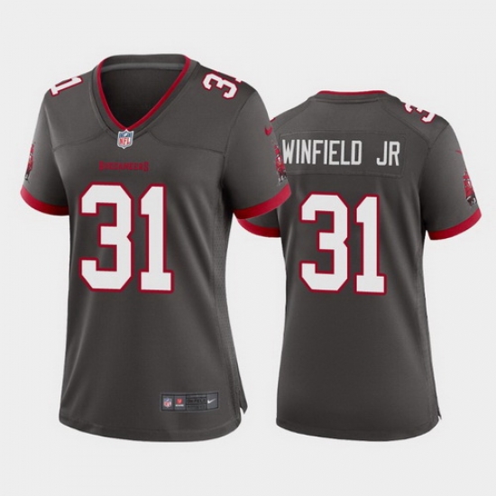 women antoine winfield jr. tampa bay buccaneers pewter alternate game jersey women antoine winfield jr. tampa bay buccaneers pewter alternate game jersey