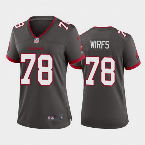 women tristan wirfs tampa bay buccaneers pewter alternate game jersey 2020 women tristan wirfs tampa bay buccaneers pewter alternate game jersey 2020