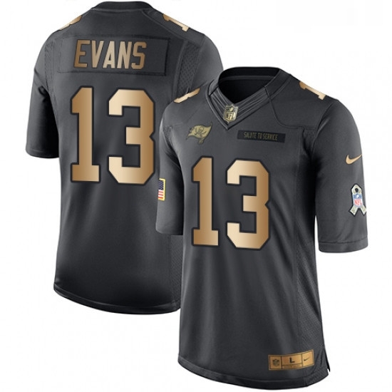 Youth Nike Tampa Bay Buccaneers 13 Mike Evans Limited BlackGold Salute to Service NFL Jersey Youth Nike Tampa Bay Buccaneers 13 Mike Evans Limited BlackGold Salute to Service NFL Jersey