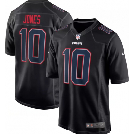 Men New England Patriots 10 Mac Jones Black Stitched Football Jersey Men New England Patriots 10 Mac Jones Black Stitched Football Jersey