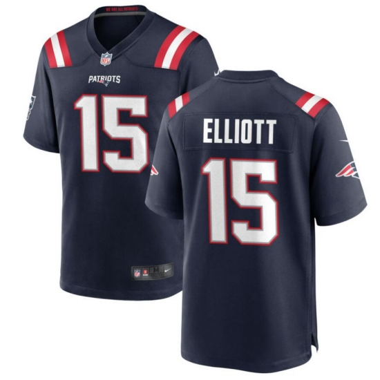 Men New England Patriots #15 Ezekiel Elliott Blue Vapor Limited Stitched Jersey Men New England Patriots #15 Ezekiel Elliott Blue Vapor Limited Stitched Jersey