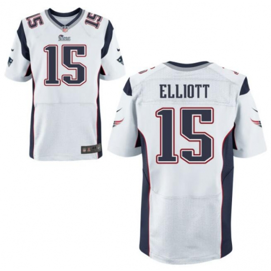 Men New England Patriots #15 Ezekiel Elliott White Vapor Limited Stitched Jersey Men New England Patriots #15 Ezekiel Elliott White Vapor Limited Stitched Jersey