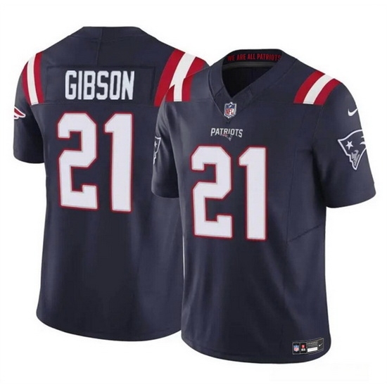 Men New England Patriots 21 Antonio Gibson Navy 2023 F U S E Vapor Limited Stitched Football Jersey Men New England Patriots 21 Antonio Gibson Navy 2023 F U S E Vapor Limited Stitched Football Jersey