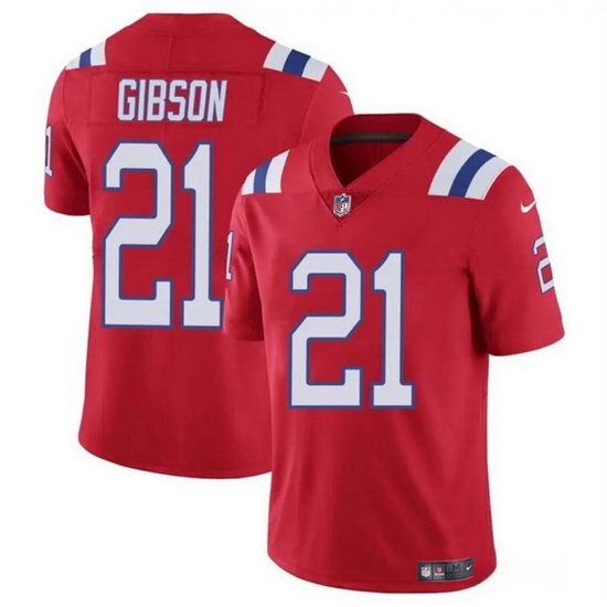 Men New England Patriots 21 Antonio Gibson Red Vapor Limited Stitched Football Jersey Men New England Patriots 21 Antonio Gibson Red Vapor Limited Stitched Football Jersey