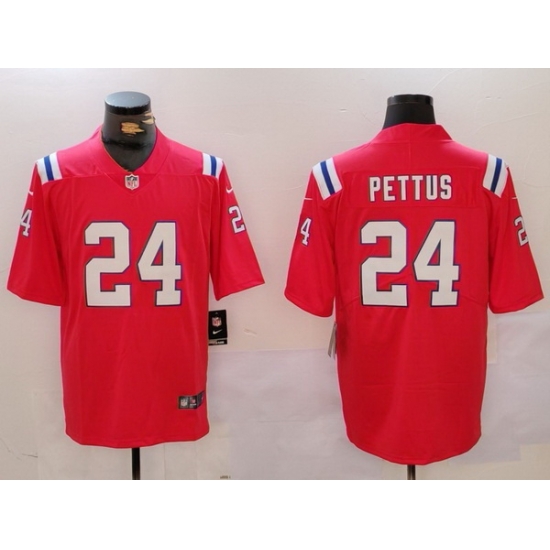 Men New England Patriots 24 Dell Pettus Red Vapor Limited Stitched Football Jersey Men New England Patriots 24 Dell Pettus Red Vapor Limited Stitched Football Jersey
