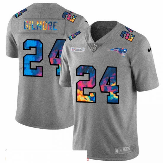 Men New England Patriots 24 Stephon Gilmore Men Nike Multi Color 2020 NFL Crucial Catch NFL Jersey Greyheather Men New England Patriots 24 Stephon Gilmore Men Nike Multi Color 2020 NFL Crucial Catch NFL Jersey Greyheather