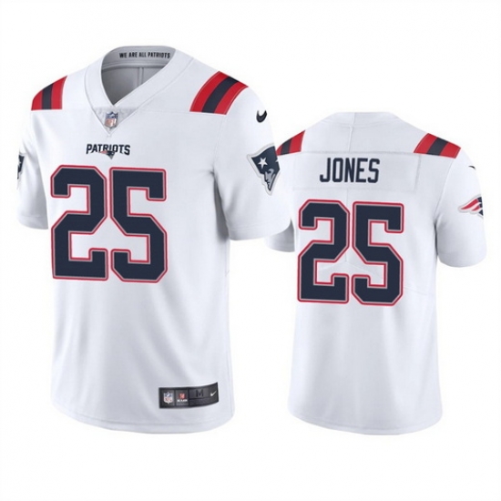 Men New England Patriots 25 Marcus Jones White Vapor Untouchable Limited Stitched Jersey Men New England Patriots 25 Marcus Jones White Vapor Untouchable Limited Stitched Jersey
