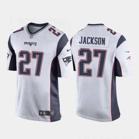 Men New England Patriots #27 J.C. Jackson Game Jersey White Men New England Patriots #27 J.C. Jackson Game Jersey White