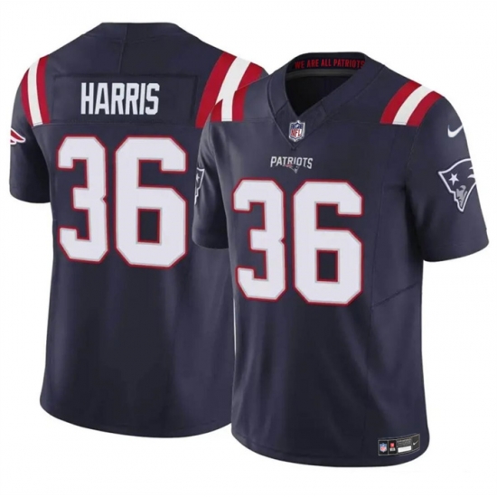 Men New England Patriots 36 Kevin Harris Navy 2023 F U S E Vapor Limited Stitched Football Jersey Men New England Patriots 36 Kevin Harris Navy 2023 F U S E Vapor Limited Stitched Football Jersey