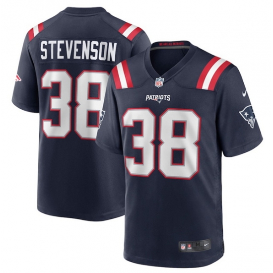 Men New England Patriots 38 Rhamondre Stevenson Navy Limited Stitched Game Jersey Men New England Patriots 38 Rhamondre Stevenson Navy Limited Stitched Game Jersey