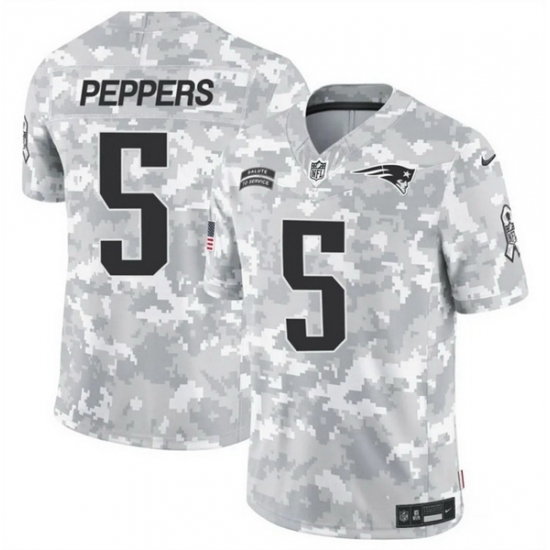 Men New England Patriots 5 Jabrill Peppers 2024 F U S E Arctic Camo Salute To Service Limited Stitched Jersey Men New England Patriots 5 Jabrill Peppers 2024 F U S E Arctic Camo Salute To Service Limited Stitched Jersey