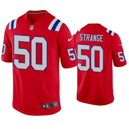 Men New England Patriots 50 Cole Strange Red Vapor Untouchable Limited Stitched Jersey Men New England Patriots 50 Cole Strange Red Vapor Untouchable Limited Stitched Jersey