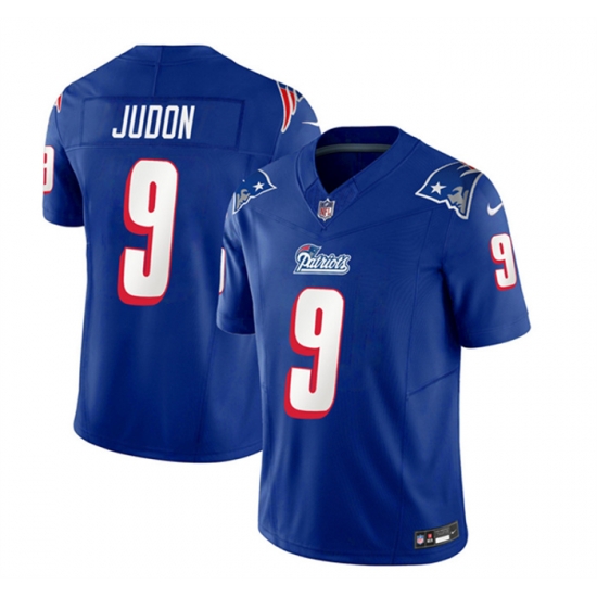 Men New England Patriots 9 Matthew Judon Blue 2023 F U S E Throwback Limited Stitched Football Jersey Men New England Patriots 9 Matthew Judon Blue 2023 F U S E Throwback Limited Stitched Football Jersey
