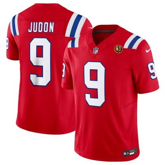Men New England Patriots 9 Matthew Judon Red 2023 F U S E With John Madden Patch Vapor Limited Stitched Football Jersey Men New England Patriots 9 Matthew Judon Red 2023 F U S E With John Madden Patch Vapor Limited Stitched Football Jersey