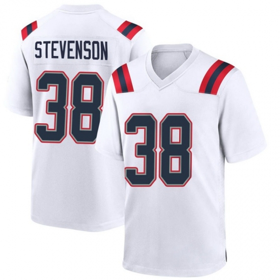 Men New England Patriots Rhamondre Stevenson #38 White Vapor Limited Jersey Men New England Patriots Rhamondre Stevenson #38 White Vapor Limited Jersey