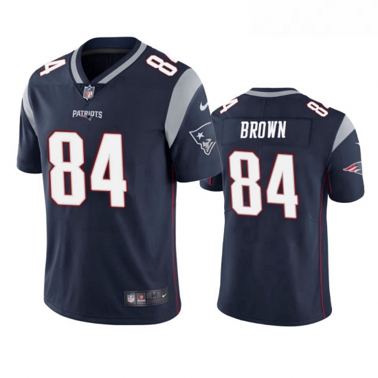 Men Nike New England Patriots 84 Antonio Brown Navy Blue Vapor Limited Jersey Men Nike New England Patriots 84 Antonio Brown Navy Blue Vapor Limited Jersey