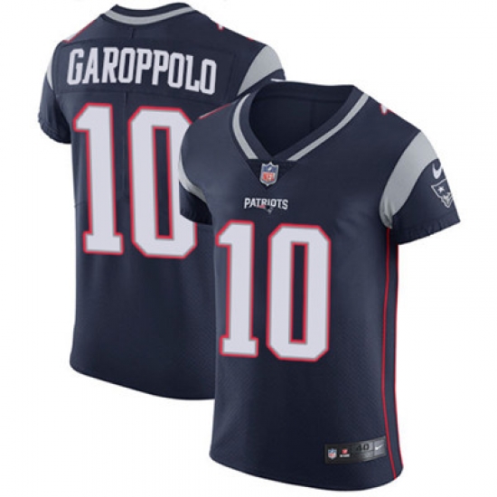 Men Nike Patriots #10 Jimmy Garoppolo Navy Blue Team Color Stitched NFL Vapor Untouchable Elite Jersey Men Nike Patriots #10 Jimmy Garoppolo Navy Blue Team Color Stitched NFL Vapor Untouchable Elite Jersey