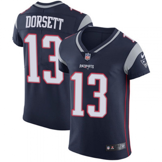 Men Nike Patriots #13 Phillip Dorsett Navy Blue Team Color Stitched NFL Vapor Untouchable Elite Jersey Men Nike Patriots #13 Phillip Dorsett Navy Blue Team Color Stitched NFL Vapor Untouchable Elite Jersey