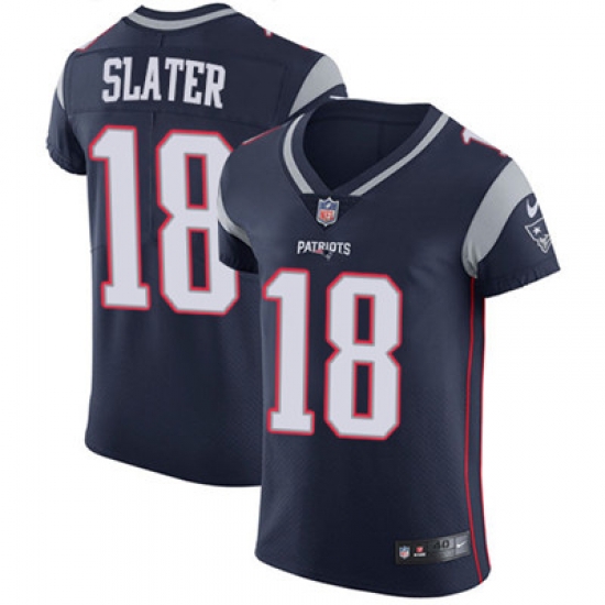 Men Nike Patriots #18 Matt Slater Navy Blue Team Color Stitched NFL Vapor Untouchable Elite Jersey Men Nike Patriots #18 Matt Slater Navy Blue Team Color Stitched NFL Vapor Untouchable Elite Jersey