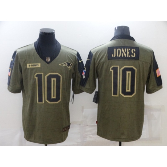 Men's New England Patriots #10 Mac Jones Nike Olive 2021 Salute To Service Limited Jersey Men's New England Patriots #10 Mac Jones Nike Olive 2021 Salute To Service Limited Jersey